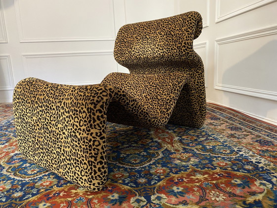 Image 1 of Vintage Leopard Lounge Chair