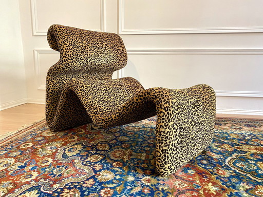 Vintage Leopard Lounge Chair