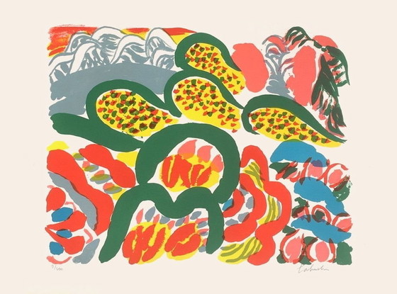 Image 1 of Vintage-Lithografie "In der Ferne das Meer" von Yasse Tabuchi, 1970