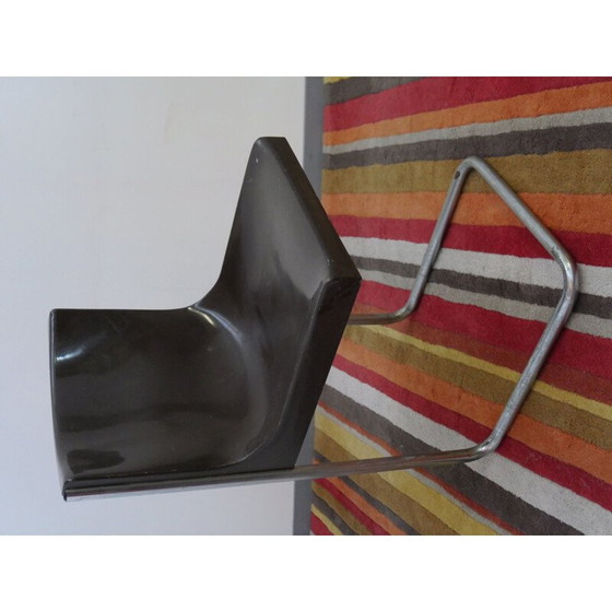 Image 1 of Vintage-Stuhl aus Kunststoff und Metall von Gautier