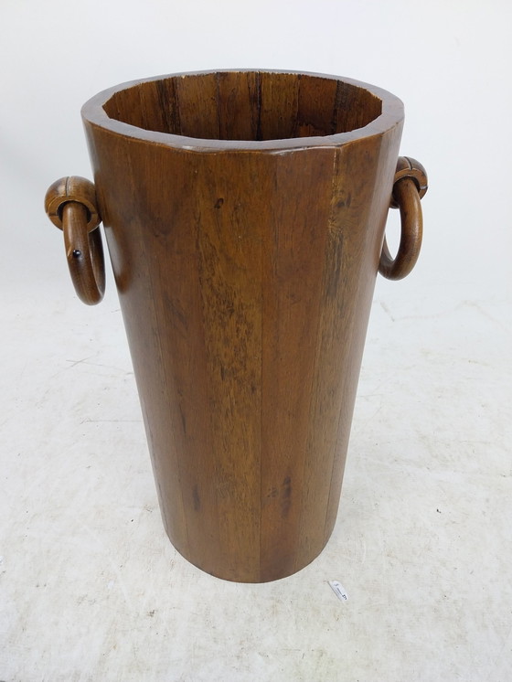 Image 1 of 1 X Dänischer Schirmständer aus Holz 1970'S