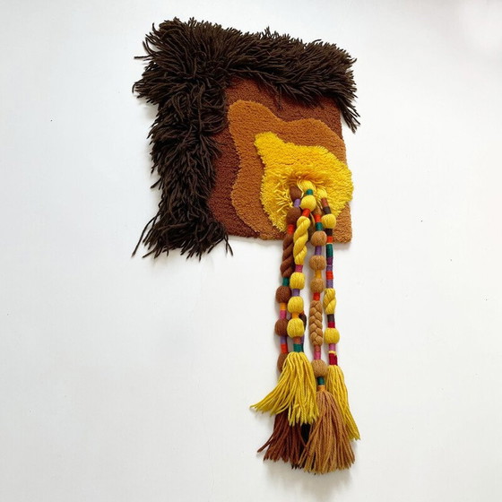 Image 1 of Wandteppich aus Baumwolle von Ewald Kröner für Schloss Hackhausen, Deutschland 1970er Jahre