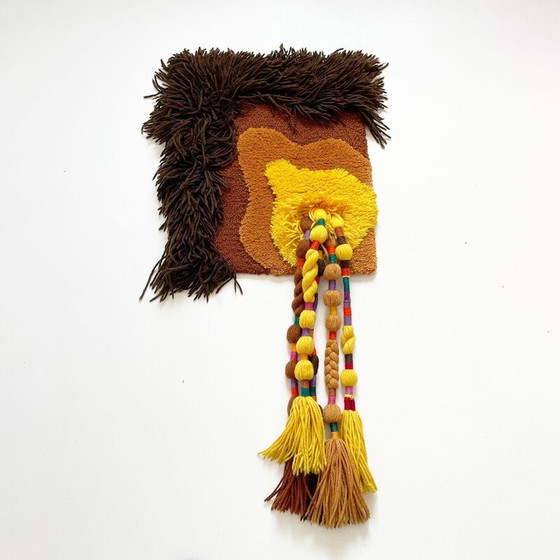 Image 1 of Wandteppich aus Baumwolle von Ewald Kröner für Schloss Hackhausen, Deutschland 1970er Jahre