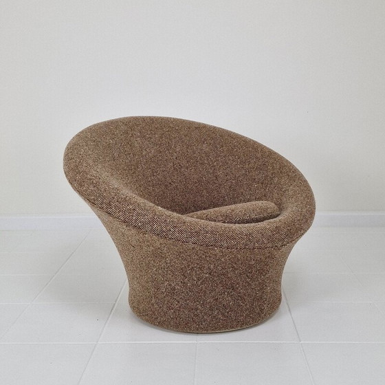 Image 1 of Pilzfarbener Vintage-Sessel und Ottomane von Pierre Paulin für Artifort, 1960er Jahre