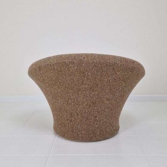 Image 1 of Pilzfarbener Vintage-Sessel und Ottomane von Pierre Paulin für Artifort, 1960er Jahre