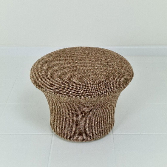Image 1 of Pilzfarbener Vintage-Sessel und Ottomane von Pierre Paulin für Artifort, 1960er Jahre