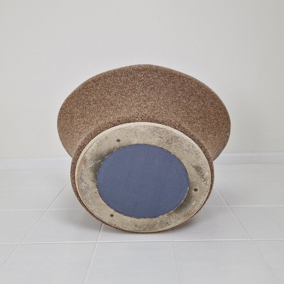 Image 1 of Pilzfarbener Vintage-Sessel und Ottomane von Pierre Paulin für Artifort, 1960er Jahre