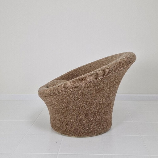 Pilzfarbener Vintage-Sessel und Ottomane von Pierre Paulin für Artifort, 1960er Jahre