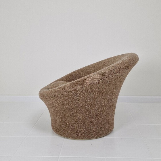 Image 1 of Pilzfarbener Vintage-Sessel und Ottomane von Pierre Paulin für Artifort, 1960er Jahre