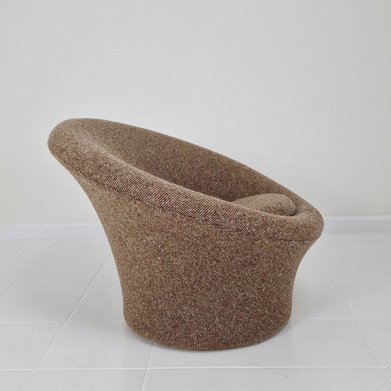 Image 1 of Pilzfarbener Vintage-Sessel und Ottomane von Pierre Paulin für Artifort, 1960er Jahre