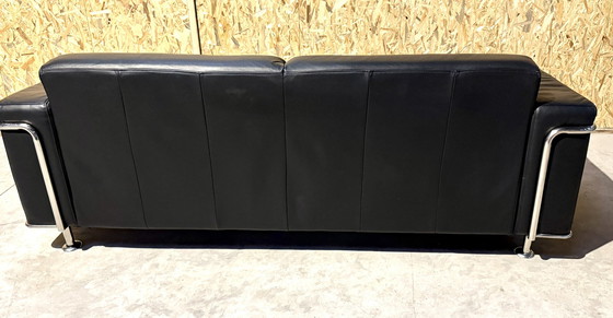 Image 1 of Le Corbusier inspiriertes schwarzes Ledersofa