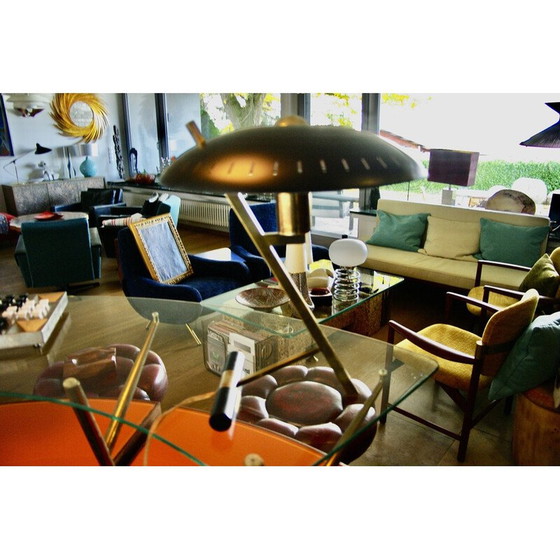 Image 1 of Vintage-Lampe "Z" aus Messing und lackiertem Stahl von Louis Kalff für Philips, 1960