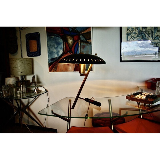 Image 1 of Vintage-Lampe "Z" aus Messing und lackiertem Stahl von Louis Kalff für Philips, 1960