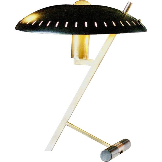 Image 1 of Vintage-Lampe "Z" aus Messing und lackiertem Stahl von Louis Kalff für Philips, 1960