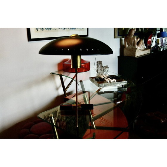 Image 1 of Vintage-Lampe "Z" aus Messing und lackiertem Stahl von Louis Kalff für Philips, 1960