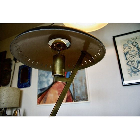 Image 1 of Vintage-Lampe "Z" aus Messing und lackiertem Stahl von Louis Kalff für Philips, 1960