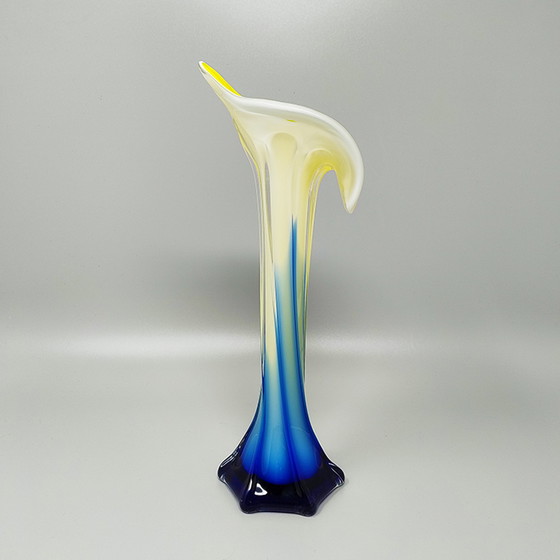 Image 1 of 1960er Jahre Erstaunliche Jack in the Pulpit "Calla Lily" Vase aus Muranoglas.