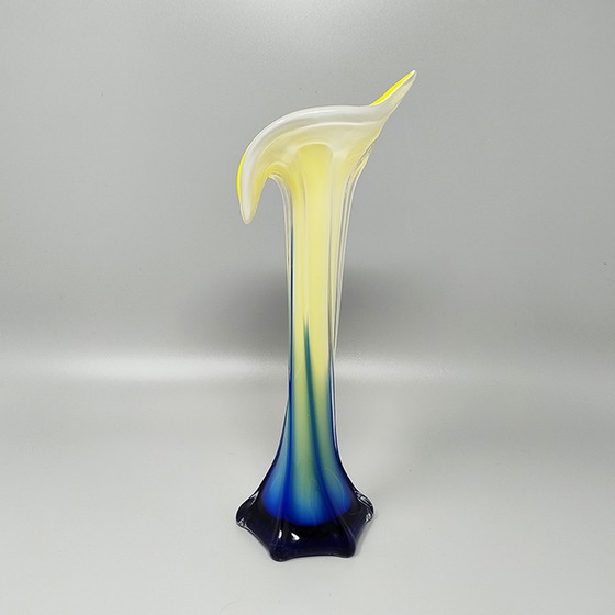 Image 1 of 1960er Jahre Erstaunliche Jack in the Pulpit "Calla Lily" Vase aus Muranoglas.