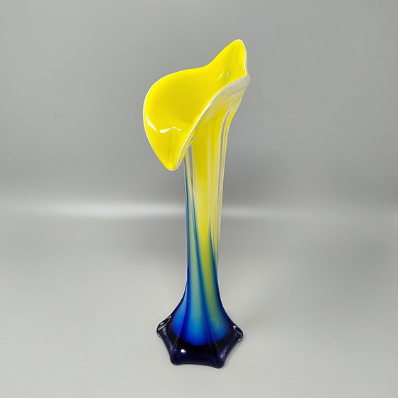 Image 1 of 1960er Jahre Erstaunliche Jack in the Pulpit "Calla Lily" Vase aus Muranoglas.