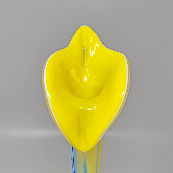 Image 1 of 1960er Jahre Erstaunliche Jack in the Pulpit "Calla Lily" Vase aus Muranoglas.