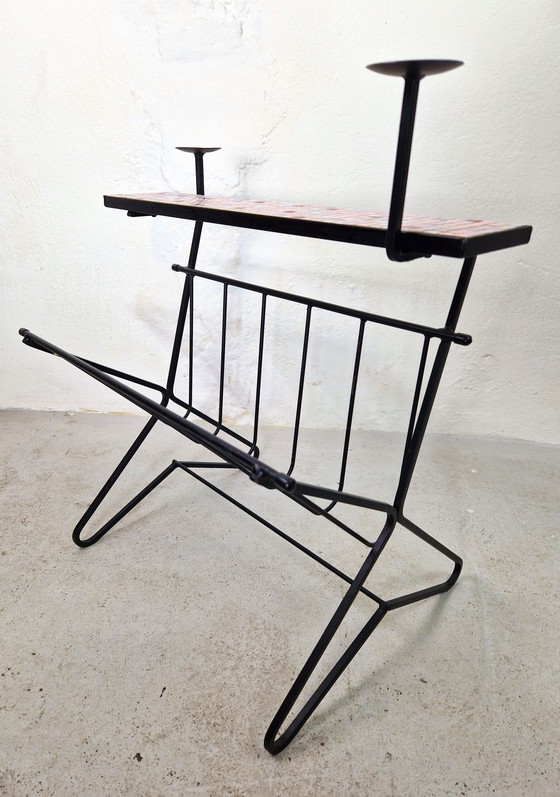 Image 1 of Vintage Beistelltisch mit Rednerpult und Kerzenleuchtern