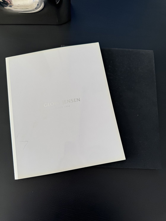 Image 1 of Georg Jensen Set aus Kerzenständer und Schale mit Originalbüchern