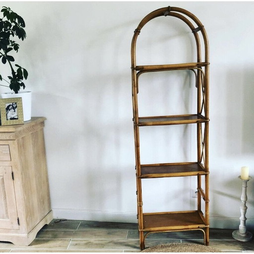 Vintage-Regal aus Rattan