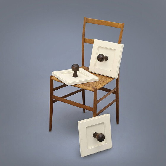 Image 1 of Satz von 3 Vintage-Wandhaken aus Holz, Italien 1970