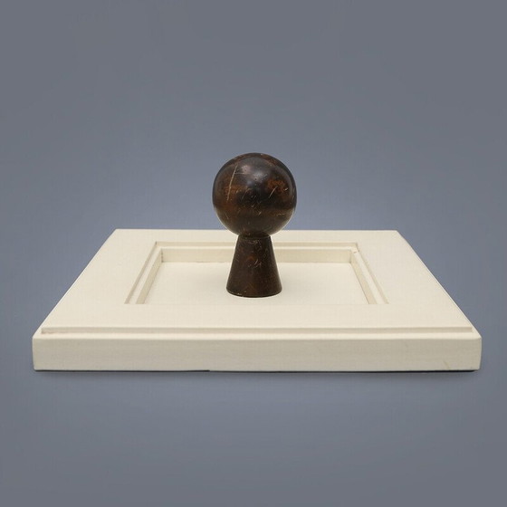 Image 1 of Satz von 3 Vintage-Wandhaken aus Holz, Italien 1970