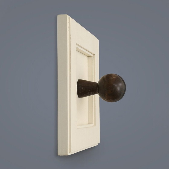 Image 1 of Satz von 3 Vintage-Wandhaken aus Holz, Italien 1970