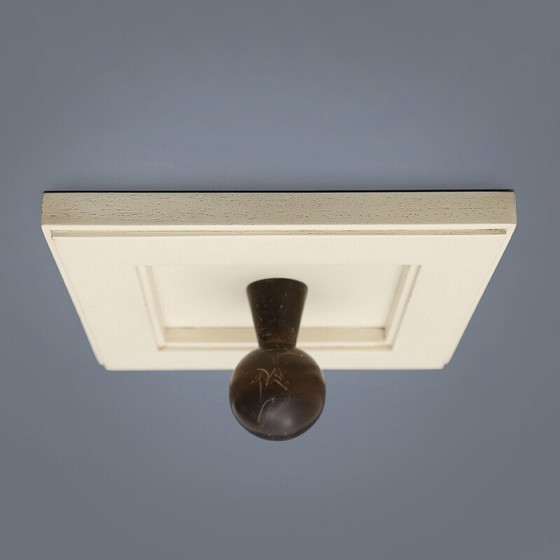 Image 1 of Satz von 3 Vintage-Wandhaken aus Holz, Italien 1970