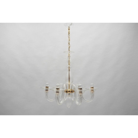 Image 1 of Vintage-Kronleuchter aus Muranoglas von Von Barovier und Toso, Italien 1990