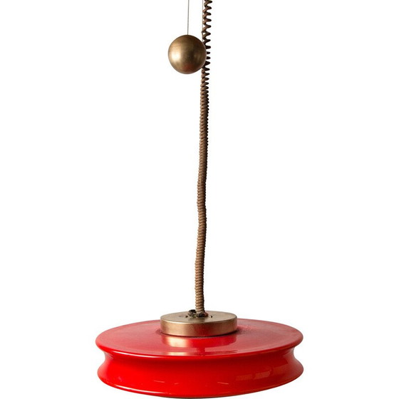 Image 1 of Vintage Orion Pendelleuchte aus Glas und Messing von Schwarz und Staff Leuchten für Staff Leuchten, Deutschland 1965