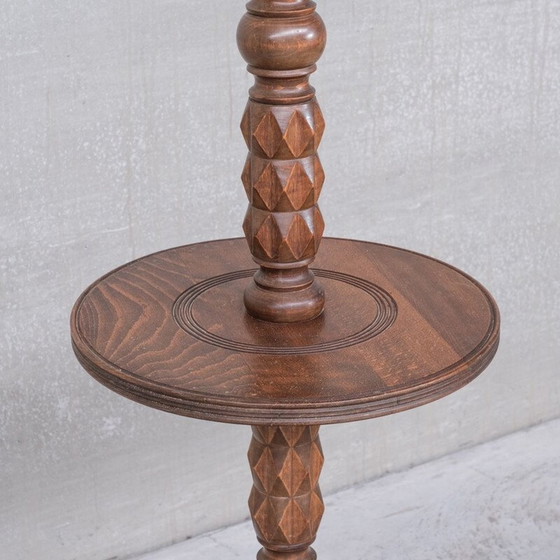 Image 1 of Vintage Art Deco Stehlampe aus Eiche, Frankreich 1940