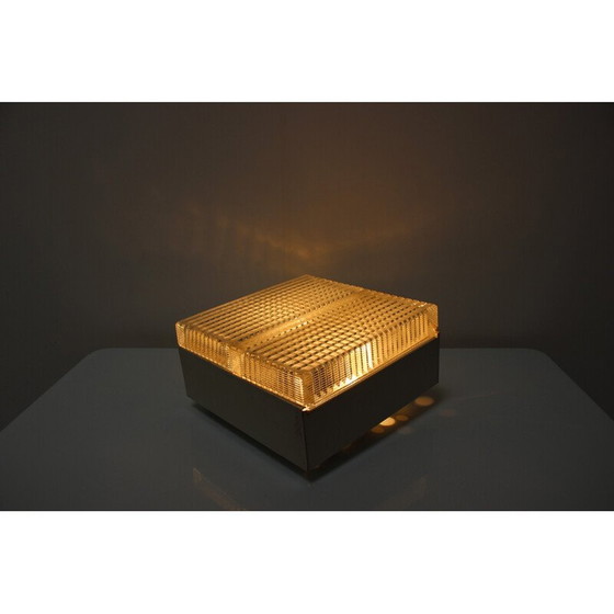 Image 1 of Vintage Deckenleuchte aus Metall und Glas für Napako, Tschechoslowakei 1960