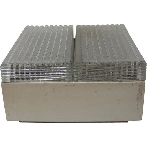 Image 1 of Vintage Deckenleuchte aus Metall und Glas für Napako, Tschechoslowakei 1960