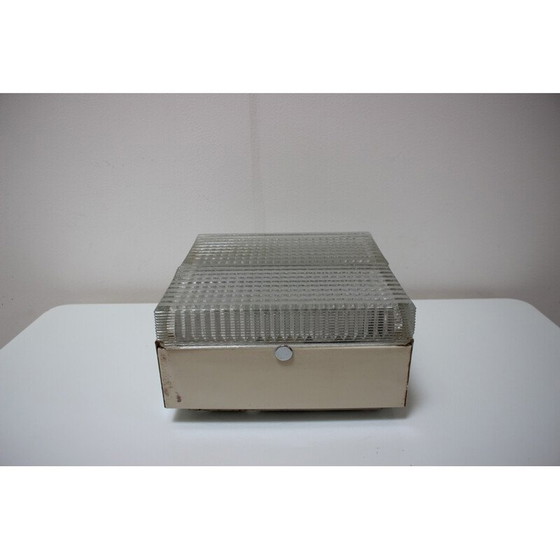 Image 1 of Vintage Deckenleuchte aus Metall und Glas für Napako, Tschechoslowakei 1960