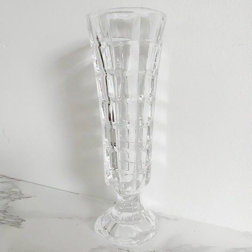Vintage Kristallvase Cristal d' Arques 24% Blei 1980er Jahre