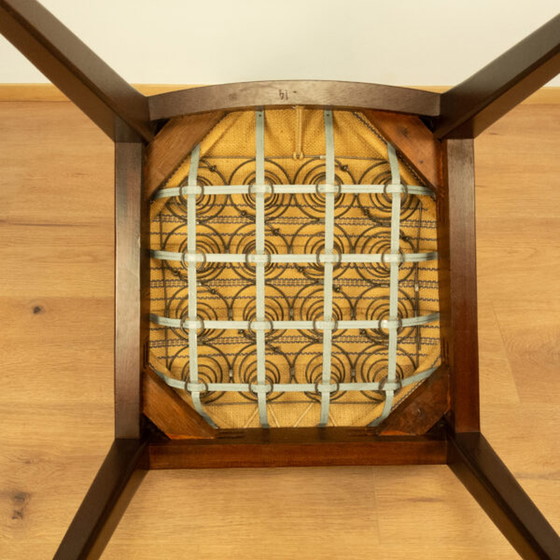 Image 1 of High-Back Chairs, Dark-Stained Beech with Dark Green Artificial Leather