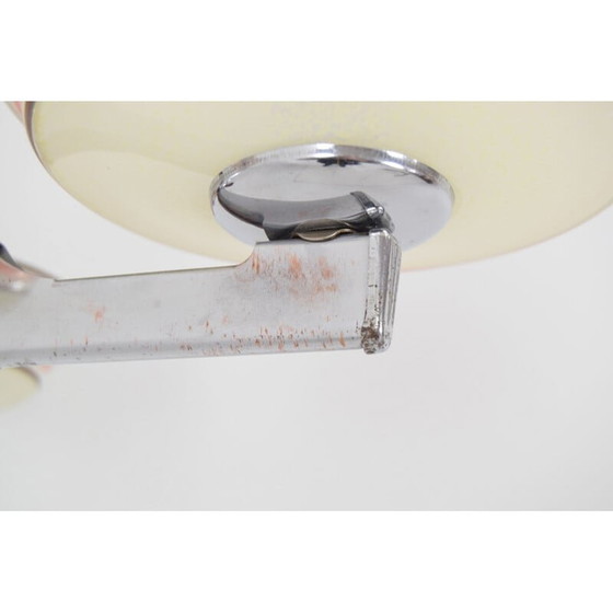 Image 1 of Vintage-Kronleuchter aus Glas und Chrom, tschechisch 1950