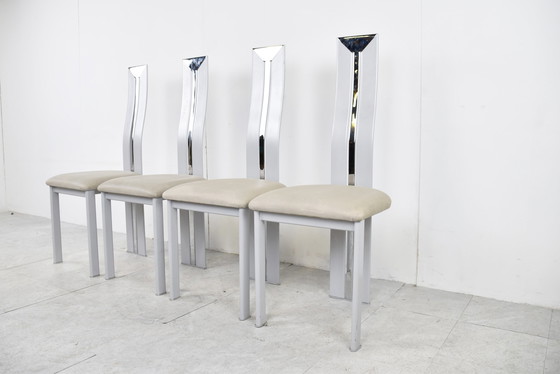 Image 1 of 4x postmoderne Esszimmerstühle