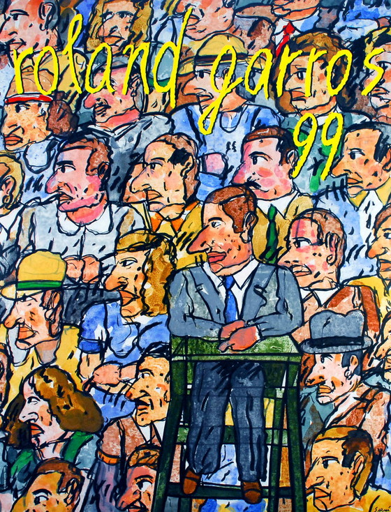 Image 1 of Antonio Segui - Originalplakat Roland Garros 1999 - Galerie Lelong, Paris