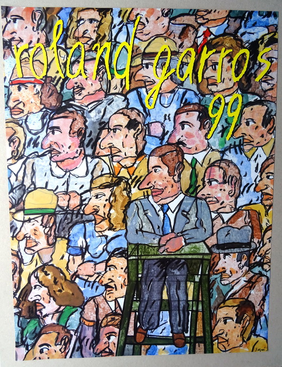 Image 1 of Antonio Segui - Originalplakat Roland Garros 1999 - Galerie Lelong, Paris