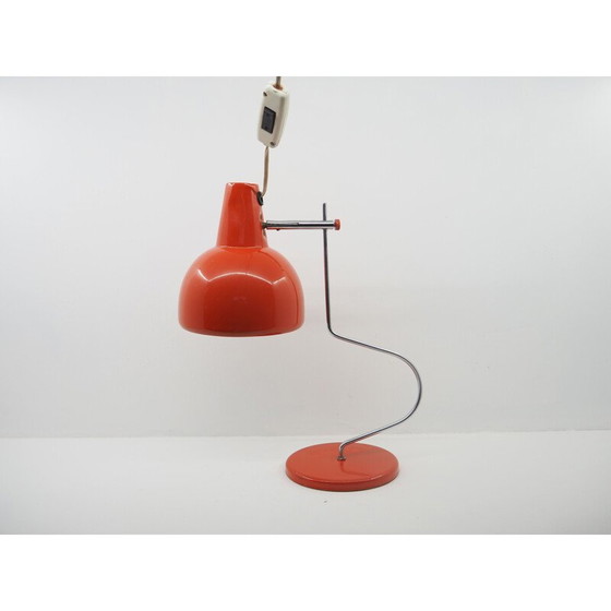 Image 1 of Alte rote Tischlampe, Tschechoslowakei