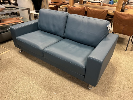 Image 1 of Rolf Benz Ego 2-Sitzer-Sofa, blaues Leder