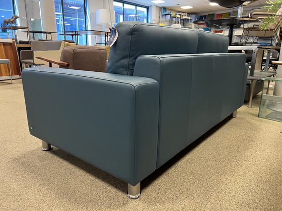 Image 1 of Rolf Benz Ego 2-Sitzer-Sofa, blaues Leder