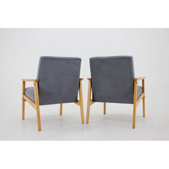 Image 1 of Paar Vintage-Sessel aus Buche, 1960er Jahre