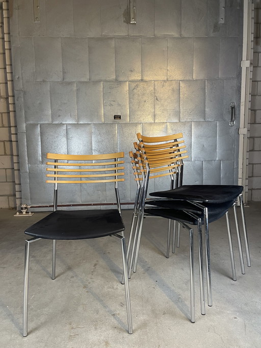 4X Radius Stuhl von Thore Lassen & Soren Nielsen für Randers & Radius