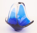 Mid-Century Coquille Glasschale von Flygsfors