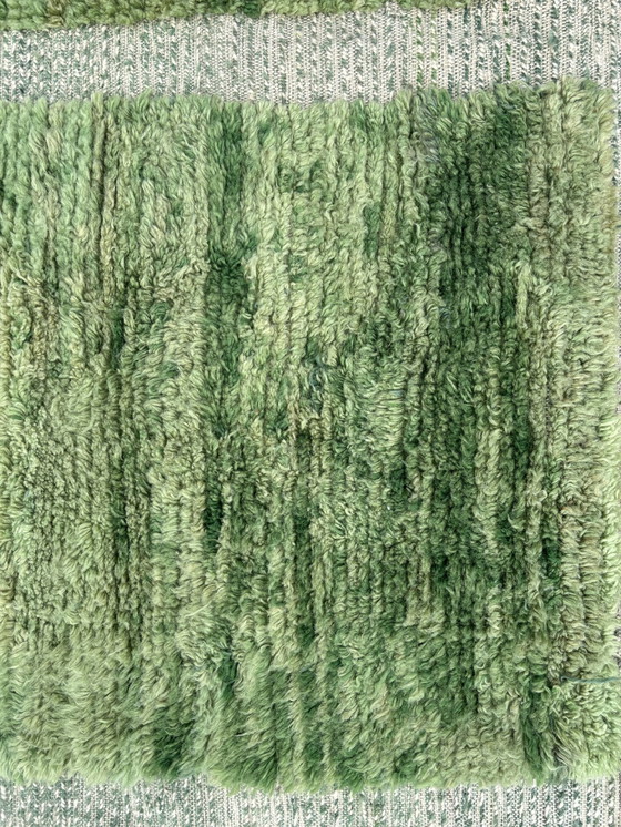 Image 1 of Moderner Marokkanischer Grüner Wollteppich 210X320 Cm